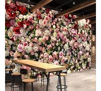 Fotomurales flores de colores Pared 3D Papel Tapiz pintado tejido no tejido Decoración de Pared decorativos Murales moderna de Diseno Fotográfico 400cm×280cm (ancho x alto)