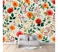 Fotomurales Flores Texturas Frescura Arte Floral 350 x 256 cm, Papel Pintado de Fotografía Moderno Mural de Pared para Salón Habitación Infantil Dormitorio Pósteres Motivos Cian Claro