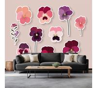 Fotomurales infantiles Bohemio Pensamiento Acuarela Papel pintado 3D Tv Fondo Pared Moderno Doficina ormitorio Murales Fotomurales Decorativos 250 x 175 cm