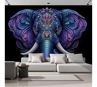 Fotomurales Mandala Flor Elefante, Estilo Art Déco Mural De Pared Papel Tapiz Fotográfico Para Tapiz Arte De Pared Para Sala De Estar Dormitorio 200x140cm