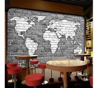 Fotomurales Mapa abstracto Pared 3D Papel Tapiz pintado tejido no tejido Decoración de Pared decorativos Murales moderna de Diseno Fotográfico 350cm×256cm (ancho x alto)