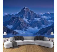 Fotomurales Montañas Cubiertas De Nubes, Paisaje Fantástico Mural De Pared Papel Tapiz Fotográfico Para Tapiz Arte De Pared Para Sala De Estar Dormitorio 300x210cm
