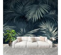 Fotomurales Papel pintado 200x140 cm 3d Plantas Pinturas De Arte Papel Pintado Fotográfico Panoramico Decorativos Dormitorio sala Azul Murales Papel Tapiz Antimoho Removibles, Grandes