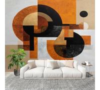 Fotomurales Papel pintado 200x140 cm Arte Abstracto GeoméTrico Papel Pintado Fotográfico Panoramico Decorativos Dormitorio sala MarróN Murales Papel Tapiz Antimoho Removibles, Grandes