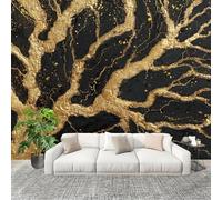 Fotomurales Papel pintado 250x175 cm Texturas De Arte Moderno Papel Pintado Fotográfico Panoramico Decorativos Dormitorio sala Oro Murales Papel Tapiz Antimoho Removibles, Grandes