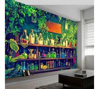Fotomurales Papel pintado 350 x 256 cm Arte Papel tapiz Fantasía Pociones Alquimia, Moderna Decoración Tejido no Tejido Decoración De Pared Sala Cuarto, Verde Mural