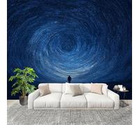 Fotomurales Papel pintado 350x256 cm Personajes Del VóRtice Del Cielo Estrellado Papel Pintado Fotográfico Panoramico Decorativos Dormitorio sala Azul Murales Papel Tapiz Antimoho Removibles, Grandes