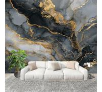 Fotomurales Papel pintado 400x280 cm Moderno MáRmol LíNeas Papel Pintado Fotográfico Panoramico Decorativos Dormitorio sala Blanco GrisáCeo Murales Papel Tapiz Antimoho Removibles, Grandes