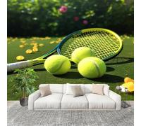 Fotomurales Papel pintado 400x280 cm Tenis Deportes TemáTica Papel Pintado Fotográfico Panoramico Decorativos Dormitorio sala Verde Murales Papel Tapiz Antimoho Removibles, Grandes