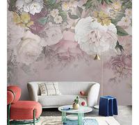 Fotomurales Papel Pintado Flores rosas de colores Papel pintado tejido no tejido Decoración de Pared decorativos Murales moderna Diseno Fotográfico 450 x 300 cm