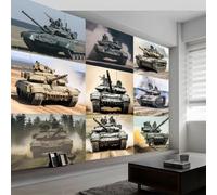 Fotomurales - Papel pintado Mural 3D de árbol tropical de la jungla, no tejido, para dormitorio, sala de estar, habitación infantil, pared moderna, 250 cm x 175 cm Poster - Adhesivo para pared - Cuad