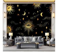 Fotomurales Papel pintado Sol Estrella Temas Celestiales Papel pintado tejido no tejido Decoración de Pared decorativos Murales Moderna 400 x 280 cm Fotomurales
