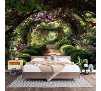 Fotomurales XL 250x175 cm Naturaleza Sendero Del JardíN Impermeable Papel Pintado Tejido no Tejido Multicolor Decoración de Pared Moderna Murales para Pared Salón Cocina Baño Pasillo Comedor
