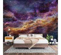 Fotomurales XXL 300x210 cm Vistoso Impermeable Papel Pintado Tejido no Tejido Cielo Estrellado y Paisaje de Nebulosas Decoración de Pared Moderna Murales para Pared Salón Cocina Baño Pasillo Comedor