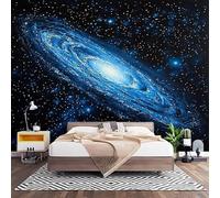 Fotomurales XXL 450x315 cm PatróN de Estrella de AndróMeda Impermeable Papel Pintado Tejido no Tejido Azul Decoración de Pared Moderna Murales para Pared Salón Cocina Baño Pasillo Comedor