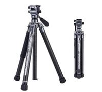 Fotopro X-Aircross 3 Lite Video - Trípode de cámara de viaje ligero de 64 pulgadas con cabeza fluida, 2.2 libras, ultraligero, portátil, profesional, vídeo, viaje, trípode de fibra de carbono para