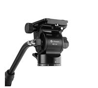 Fotopro Cabezal fluido de vídeo mini trípode con placa de liberación rápida y mango ajustable, carga máxima de 6.6 libras, 3 kg, para videocámaras compactas, cámara DSLR, color naranja