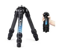 Fotopro Mini trípode de fibra de carbono, soporte de viaje compacto y ligero con base de nivelación para cámara SLR/DSLR, carga máxima de 10 kg, patrón de aurora luminoso