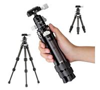 Fotopro Mini trípode de Viaje, trípode Ligero y Compacto de Fibra de Carbono con Cabeza de Bola de 360°, Placa QR para videocámara DSLR, para Viajes para Escritorio, Carga máxima de 11 Libras, Color