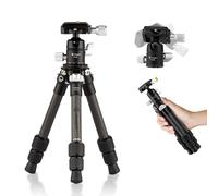 Fotopro Mini trνpode de fibra de carbono, ligero y compacto, trνpode de viaje con cabezal de bola de 360 ??grados, placa QR para cαmara, videocαm