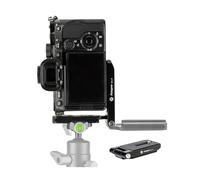 Fotopro Soporte en L para cámara réflex digital, conmutación horizontal vertical, trípode plegable, placa de liberación rápida para cámara réflex digital, cabezales de fluido, estabilizador trípode