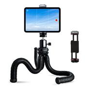 Fotopro Trípode Flexible para Smartphone, Mini Cámara iPad trípode con Soporte Universal para Tablet teléfono trípode, trípode portátil Smartphone para Selfies Live Streaming Fotografía