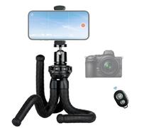 Fotopro Trípode para Móvil y Cámara, Flexible con Control Remoto Inalámbrico para Autofoto y Grabación de Video, Mini Portátil para iPhone, Samsung