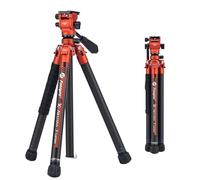Fotopro X-Aircross 3 Lite Video - Trípode de cámara de viaje ligero de 64 pulgadas con cabeza fluida, 2.2 libras, ultraligero, portátil, profesional, vídeo, viaje, trípode de fibra de carbono para