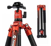 Fotopro X-Aircross 3 - Trípode de fibra de carbono de 62 pulgadas para cámara, ultraligero, carga máxima de hasta 22 libras, color naranja