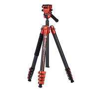 Fotopro X-Airfly - Trípode profesional de fibra de carbono ligero con soporte para cámara réflex digital (X Airfly Video Naranja)