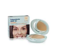 Fotoprotector Isdin Compact 10gr SPF 50 - Tono Arena - Maquillaje Compacto con Protección Solar - Pieles Grasas