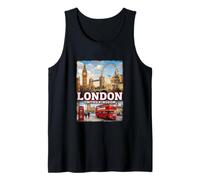 Fotorrealista Londres Inglaterra Travel Souvenir Turista Regalo Camiseta sin Mangas