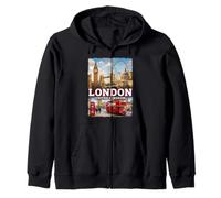Fotorrealista Londres Inglaterra Travel Souvenir Turista Regalo Sudadera con Capucha
