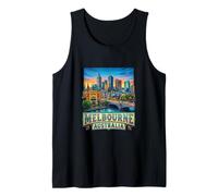 Fotorrealista Melbourne Australia Travel Souvenir City Gift Camiseta sin Mangas