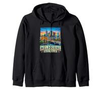 Fotorrealista Melbourne Australia Travel Souvenir City Gift Sudadera con Capucha