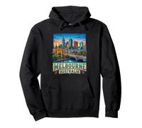 Fotorrealista Melbourne Australia Travel Souvenir City Gift Sudadera con Capucha