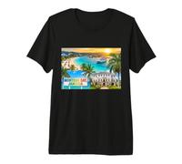 Fotorrealista Montego Bay Jamaica Travel Souvenir Gift Camiseta Premium