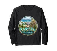 Fotorrealista Nassau Bahamas Travel Souvenir Turista Regalo Manga Larga