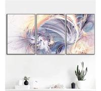 Fotos de Arte-Pósteres y Láminas de Arte Abstracto Dinámico Pinturas Sobre Lienzo Obras de Arte la Decoración de Interiores de Salas de Estar Oficinas y Hogares Póster Mural-40*60cm/3PCS (Sin marco)