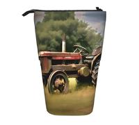 Fotos De Tractores Antiguos, Impresión De Granja Telescópica Estuches Escolares Pop-Up Estuche Dos En Uno Portable Portalápices Para Adolescentes Adultos Escolar