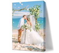 Fotos en lienzo personalizadas de 20 x 20 cm, sin marco, impresiones en lienzo personalizadas con tus fotos, póster personalizado para familia, mascota, boda, regalo de cumpleaños, regalo del día de