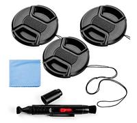 Fotover - Juego de 3 Tapas de Lente universales para Canon Nikon, Sony, Olympus DSLR y Lente de Limpieza de cámara