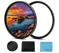 Fotover Juego de filtros UV CPL universales de 67 mm, filtro de protección UV, filtro polarizador circular, tapa de lente central, negro, plástico