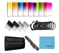 Fotover - Kit de filtros cuadrados, 14 unidades, graduados ND color, para Cokin P Series con anillos adaptadores (49-82 mm), bolígrafo limpieza lentes y otros accesorios cámaras DSLR