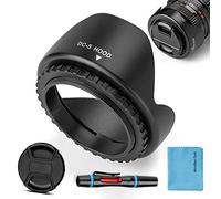 Fotover - Parasol reversible de 77 mm, parasol universal con diseño de flor de tulipán con tapa de lente central para cámara Canon, Nikon, Sony, Pentax, Olympus, Fuji