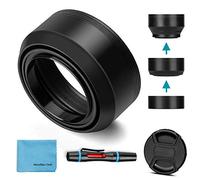 Fotover - Parasol universal plegable de goma con tapa de lente central para cámara Canon, Nikon, Sony, Pentax, Olympus, Fuji