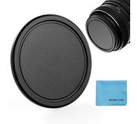 Fotover - Tapa de lente de metal universal de 52 mm, para cámara réflex digital Canon, Nikon, Sony, Pentax, Olympus, Fuji + paño de limpieza de microfibra, color negro
