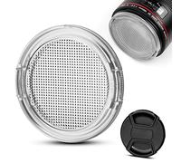 Fotover Tapa de lente transparente de 55 mm, cubierta de lente lateral frontal universal con tapa central de lente de repuesto para Canon Nikon, Sony, Olympus, Tamron, Sigma, Panasonic, Samsung, DSLR
