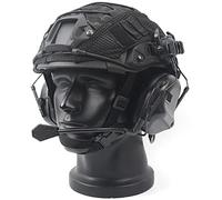 Fotrsta Juego De Casco Fast Táctico Militar, Equipo Casco Protección Paintball CS con Auriculares Tácticos Y Cubierta De Casco, para Caza Al Aire Libre Airsoft Paintball