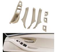 Fouedy Manija de Puerta Interior 7PC Compatible con B-M-W F10 F11 5 Series 520 523 525 528 530 535, Tirador de Puerta Lateral con Cubierta de Interruptor de Ventana Panel de Reposabrazos (Oyster)